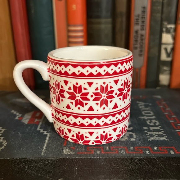 NWT Sur La Table Holiday Fair Isle Espresso Mug - Picture 1 of 6